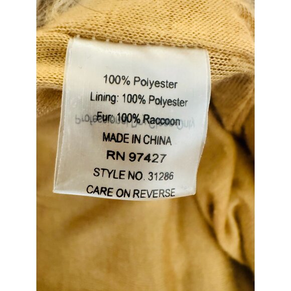 Dolce Cabo Womens M Fur Vest Raccoon Trim Snake Print - Picture 4 of 11